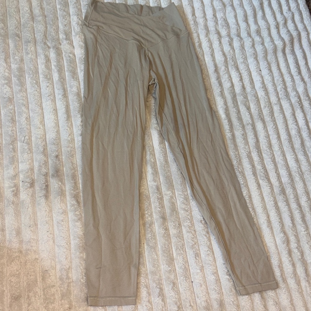 Aerie Tan High-Waisted Leggings